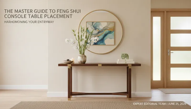 Feng Shui console table placement for balanced entryway