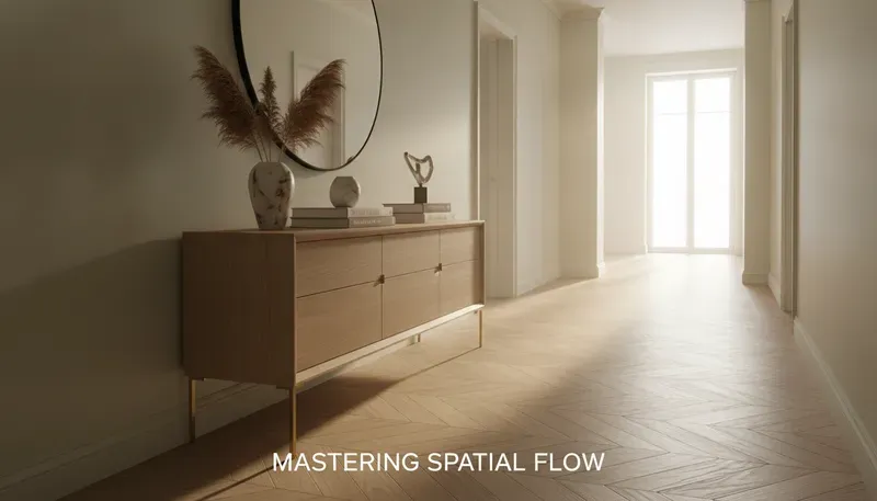 Console table placement in hallways for better flow