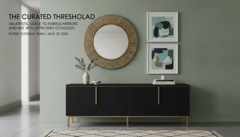 Mirror and art pairings for entryway console tables