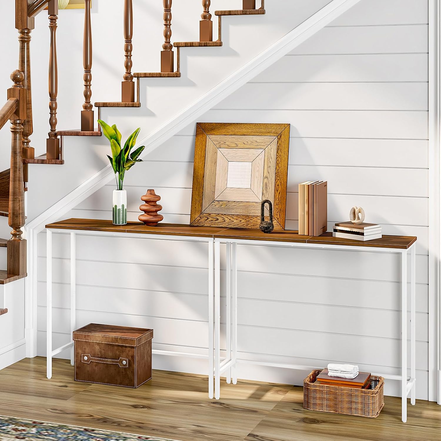 HOOBRO Narrow Console Table, 29.5" Small Entryway Table, Thin Sofa Table, Side Table, Display Table, for Hallway, Bedroom, Living Room, Foyer, Black BK75XG01 — photo 2
