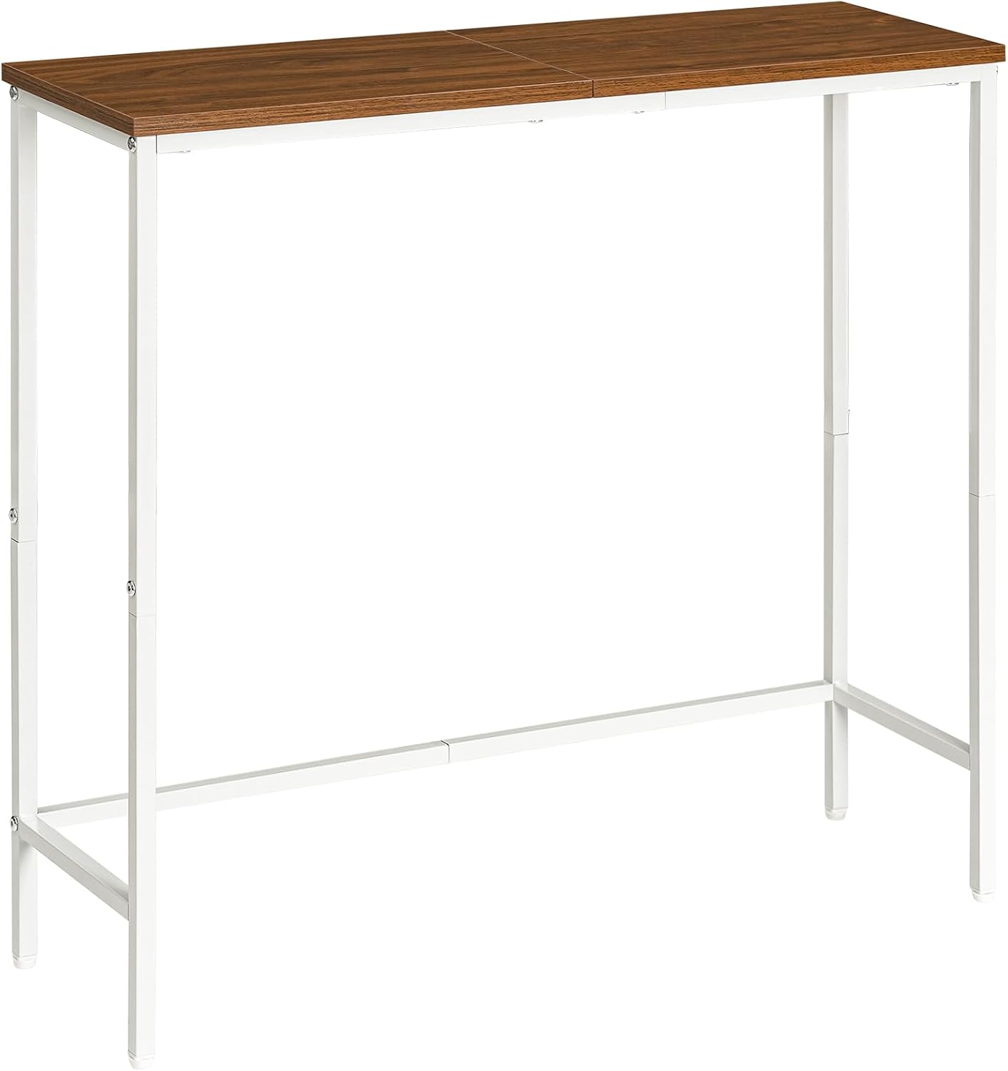 HOOBRO Narrow Console Table, 29.5" Small Entryway Table, Thin Sofa Table, Side Table, Display Table, for Hallway, Bedroom, Living Room, Foyer, White and Gold DW75XG01