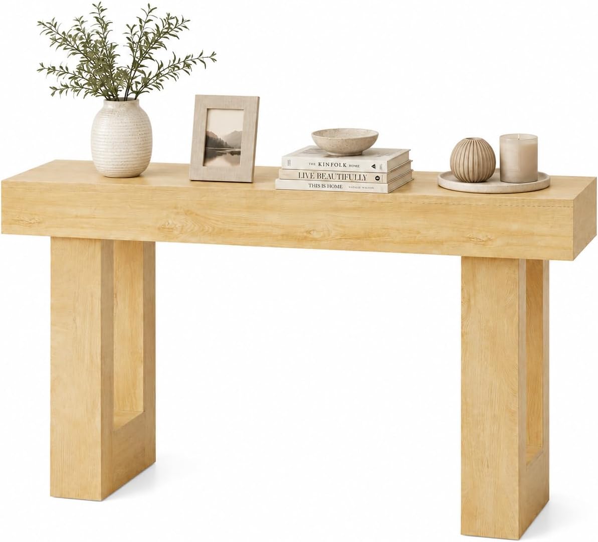 Tribesigns 63-Inch Console Table, Sofa Table Behind Couch, Farmhouse Console Table for Entryway, Wooden Entry Table Foyer