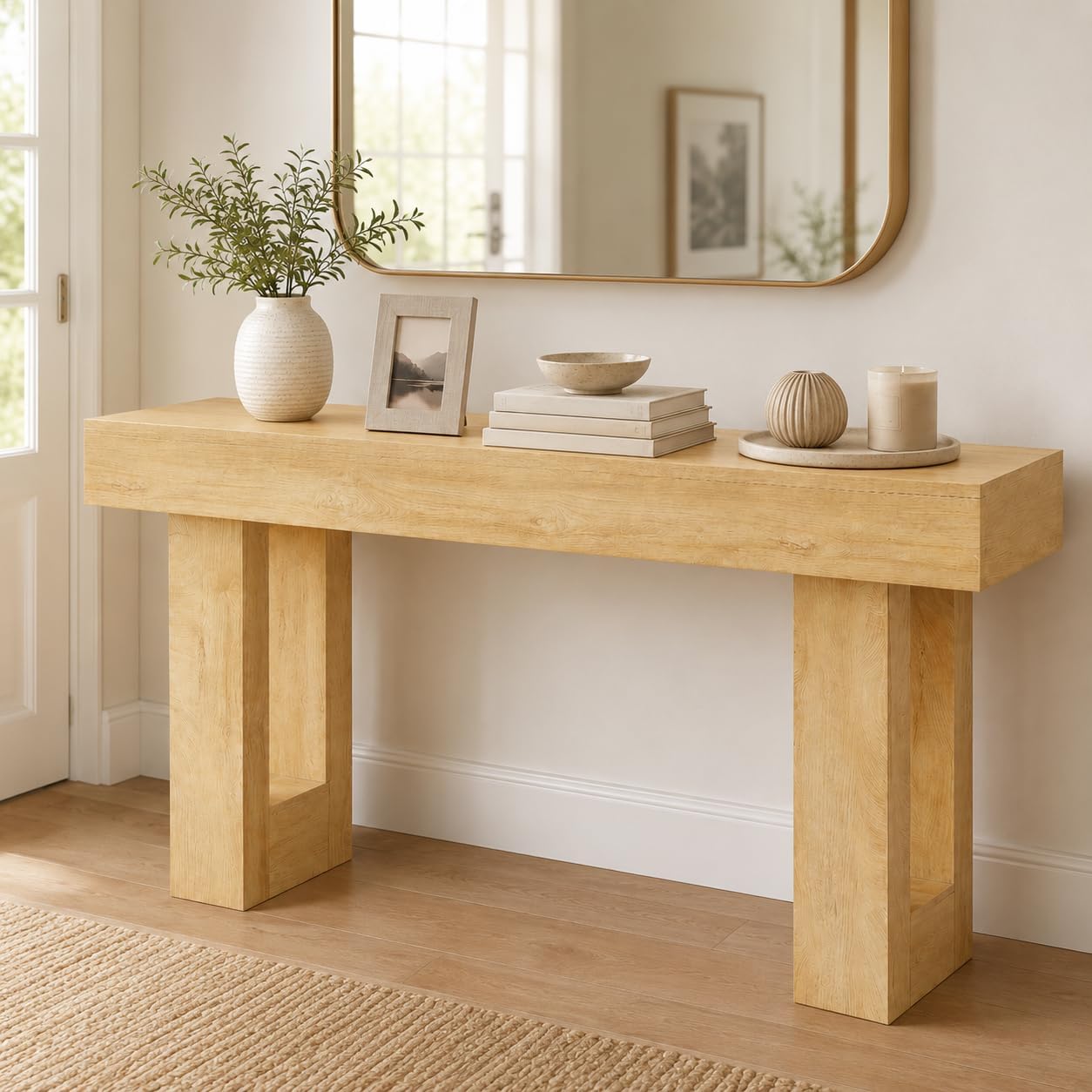 Tribesigns 63-Inch Console Table, Sofa Table Behind Couch, Farmhouse Console Table for Entryway, Wooden Entry Table Foyer — photo 2